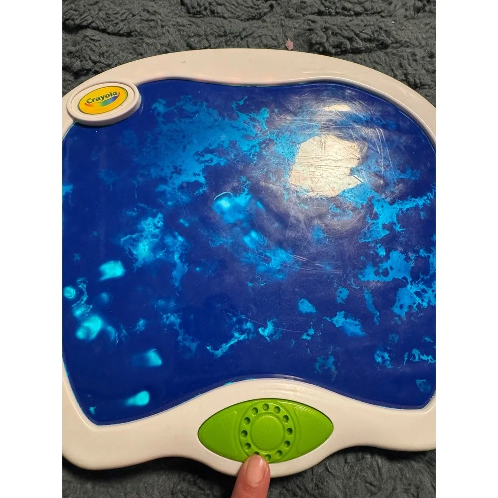 Crayola My First Touch Lights Musical Light Up Drawing Pad Blue Gel Sensory Toy